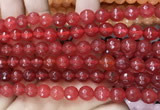 CCN6307 15.5 inches 8mm faceted round candy jade beads Wholesale