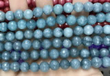 CCN6320 15.5 inches 8mm faceted round candy jade beads Wholesale