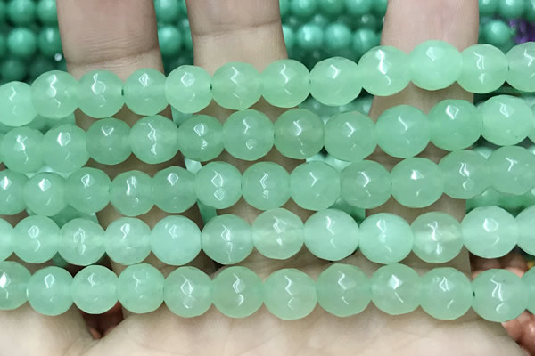 CCN6330 15.5 inches 8mm faceted round candy jade beads Wholesale