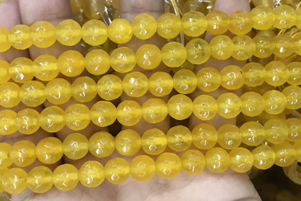 CCN6341 6mm, 8mm, 10mm, 12mm & 14mm faceted round candy jade beads