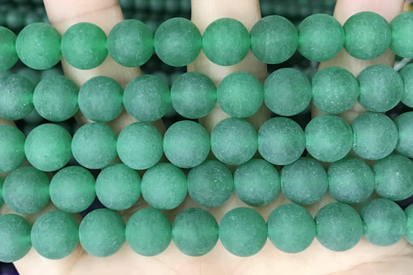 CCN6364 15.5 inches 6mm, 8mm, 10mm & 12mm round matte candy jade beads