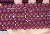 CCN6371 15.5 inches 6mm, 8mm, 10mm & 12mm round matte candy jade beads