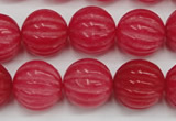 CCN677 15.5 inches 16mm carved round candy jade beads wholesale