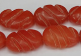 CCN682 15.5 inches 15*23mm carved oval candy jade beads wholesale