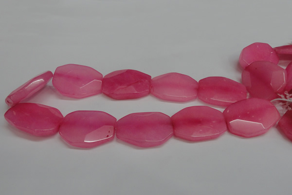 CCN691 15.5 inches 30*40mm faceted octagonal candy jade beads