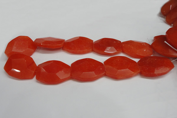 CCN692 15.5 inches 30*40mm faceted octagonal candy jade beads