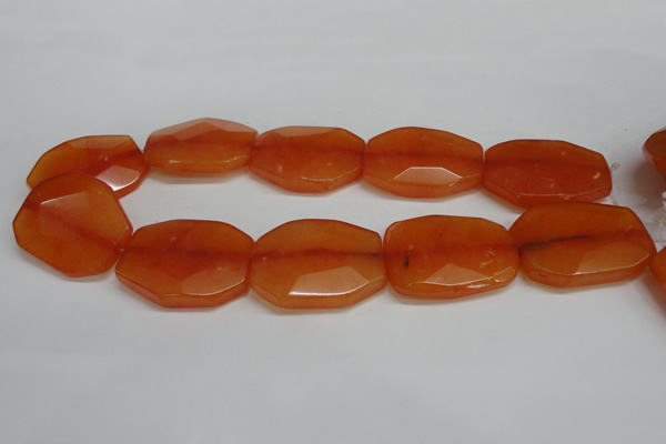 CCN695 15.5 inches 30*40mm faceted octagonal candy jade beads