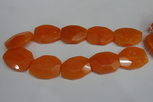 CCN696 15.5 inches 30*40mm faceted octagonal candy jade beads