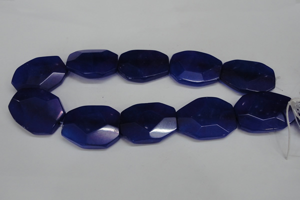 CCN698 15.5 inches 30*40mm faceted octagonal candy jade beads