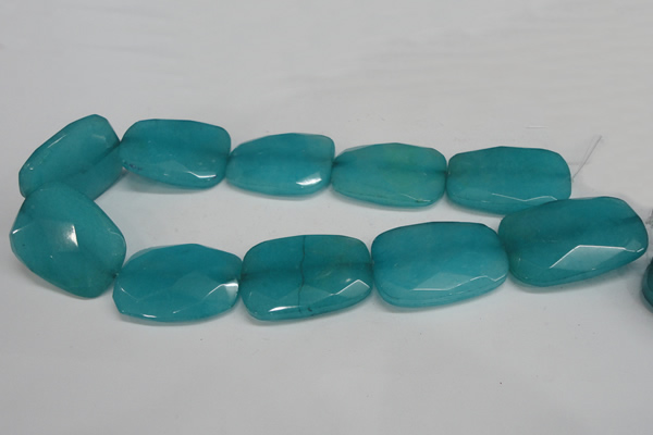 CCN710 15.5 inches 30*40mm faceted trapezoid candy jade beads