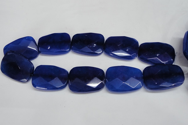 CCN712 15.5 inches 30*40mm faceted trapezoid candy jade beads