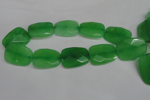 CCN713 15.5 inches 30*40mm faceted trapezoid candy jade beads