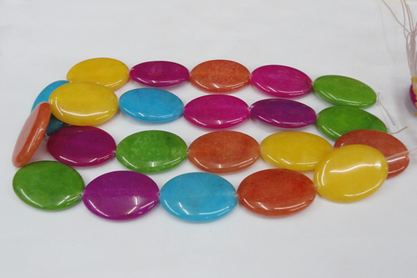 CCN726 15.5 inches 25*35mm oval candy jade beads wholesale