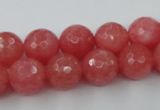 CCN753 15.5 inches 4mm faceted round candy jade beads wholesale