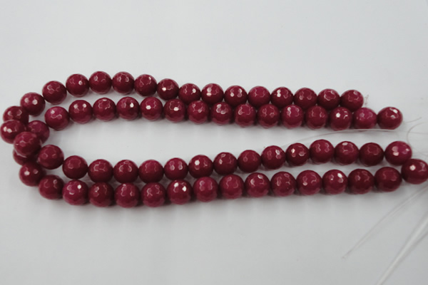 CCN842 15.5 inches 14mm faceted round candy jade beads wholesale