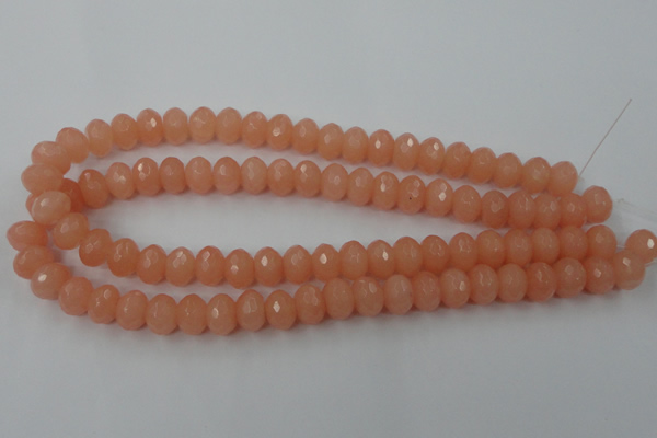 CCN905 15.5 inches 9*12mm faceted rondelle candy jade beads