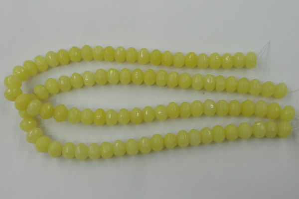 CCN907 15.5 inches 9*12mm faceted rondelle candy jade beads