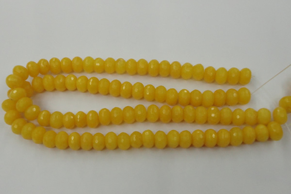 CCN908 15.5 inches 9*12mm faceted rondelle candy jade beads