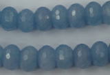 CCN909 15.5 inches 9*12mm faceted rondelle candy jade beads