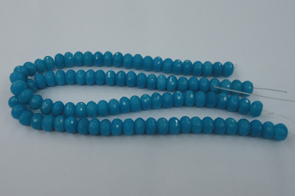 CCN910 15.5 inches 9*12mm faceted rondelle candy jade beads