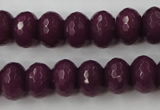 CCN911 15.5 inches 9*12mm faceted rondelle candy jade beads