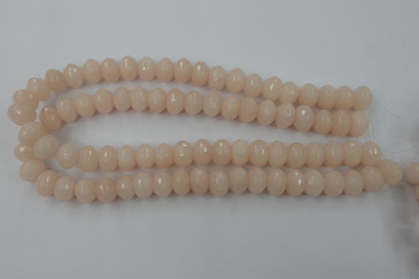 CCN916 15.5 inches 10*14mm faceted rondelle candy jade beads