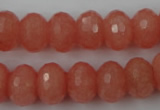 CCN918 15.5 inches 10*14mm faceted rondelle candy jade beads