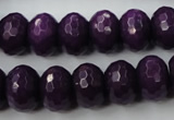 CCN922 15.5 inches 10*14mm faceted rondelle candy jade beads