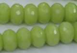 CCN923 15.5 inches 10*14mm faceted rondelle candy jade beads