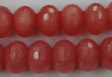 CCN931 15.5 inches 12*16mm faceted rondelle candy jade beads