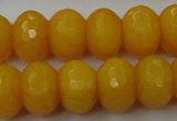 CCN933 15.5 inches 12*16mm faceted rondelle candy jade beads