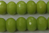 CCN935 15.5 inches 12*16mm faceted rondelle candy jade beads