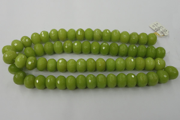 CCN935 15.5 inches 12*16mm faceted rondelle candy jade beads