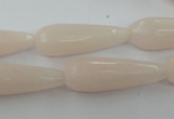 CCN981 15.5 inches 10*30mm faceted teardrop candy jade beads