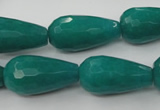 CCN995 15.5 inches 13*25mm faceted teardrop candy jade beads