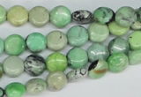 CCO31 15.5 inches 8mm flat round natural chrysotine beads