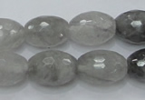 CCQ100 15.5 inches 13*18mm faceted rice cloudy quartz beads