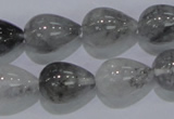 CCQ106 15.5 inches 13*18mm teardrop cloudy quartz beads wholesale