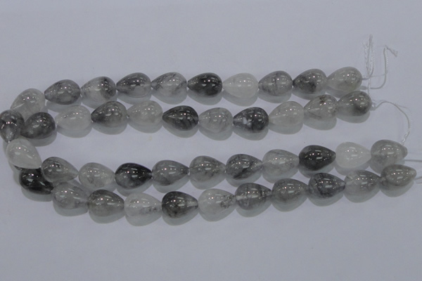 CCQ106 15.5 inches 13*18mm teardrop cloudy quartz beads wholesale