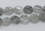 CCQ117 15.5 inches 12mm coin cloudy quartz beads wholesale