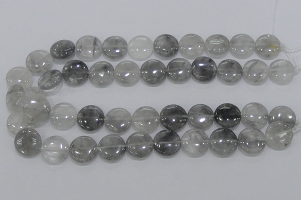 CCQ119 15.5 inches 18mm coin cloudy quartz beads wholesale