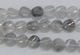 CCQ125 15.5 inches 8mm twisted coin cloudy quartz beads wholesale