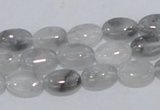 CCQ144 15.5 inches 8*12mm oval cloudy quartz beads wholesale