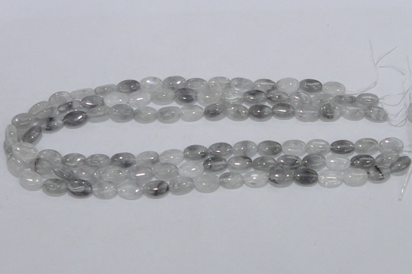 CCQ144 15.5 inches 8*12mm oval cloudy quartz beads wholesale