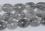 CCQ145 15.5 inches 10*14mm oval cloudy quartz beads wholesale