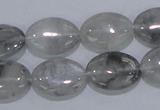 CCQ146 15.5 inches 13*18mm oval cloudy quartz beads wholesale