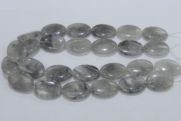 CCQ149 15.5 inches 22*30mm oval cloudy quartz beads wholesale