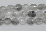 CCQ151 15.5 inches 7*9mm faceted oval cloudy quartz beads wholesale