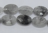 CCQ154 15.5 inches 13*18mm faceted oval cloudy quartz beads wholesale