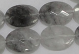 CCQ156 15.5 inches 18*25mm faceted oval cloudy quartz beads wholesale